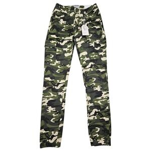 NWT Track 23 High Rise Skinny Cargo Jogger Pants Camo Olive Green Sz 5